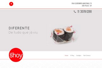 Restaurante Shoy - Crivos | Criação de Sites OnePage, Otimização de Sites, e Validação W3C