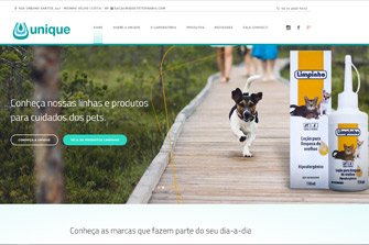 Criação de sites para pet shop - Unique